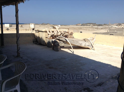 Lodge sull' Isola nel Mar Arabico, Sud Oman.